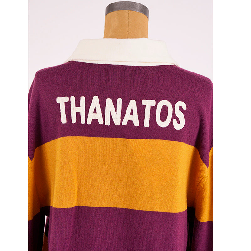 XXL NEW $1,250 GUCCI RUNWAY Mens Stripe 100% WOOL Thanatos Sweater KNIT POLO TOP