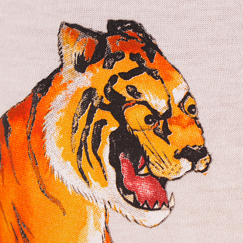 XXS NEW AUTHENTC GUCCI White DUELING TIGERS 80's GG LOGO Relax TEE T-SHIRT TOP