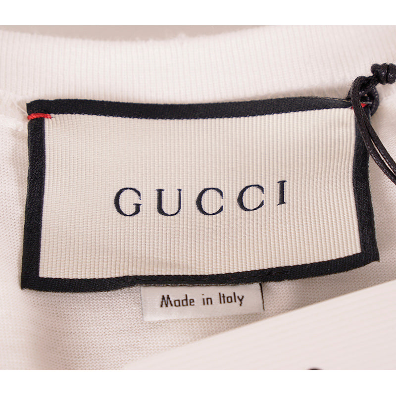 XXS NEW AUTHENTC GUCCI White DUELING TIGERS 80's GG LOGO Relax TEE T-SHIRT TOP