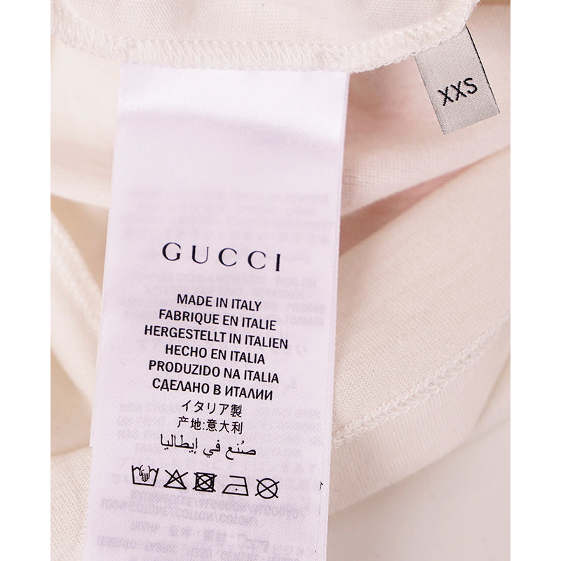 XXS NEW AUTHENTC GUCCI White DUELING TIGERS 80's GG LOGO Relax TEE T-SHIRT TOP