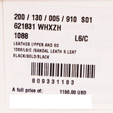 sz 37 NEW $1150 ALEXANDER MCQUEEN Runway Black Leather FLOWER HEELS N.13 SANDALS
