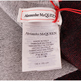 NEW $720 ALEXANDER MCQUEEN Black FIGHTING LEOPARD Wool Big OVERSIZE SHAWL SCARF