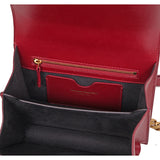 NEW $2,390 ALEXANDER MCQUEEN Red GOLD JEWELED KNUCKLE SKULL Chain MINI FLAP BAG