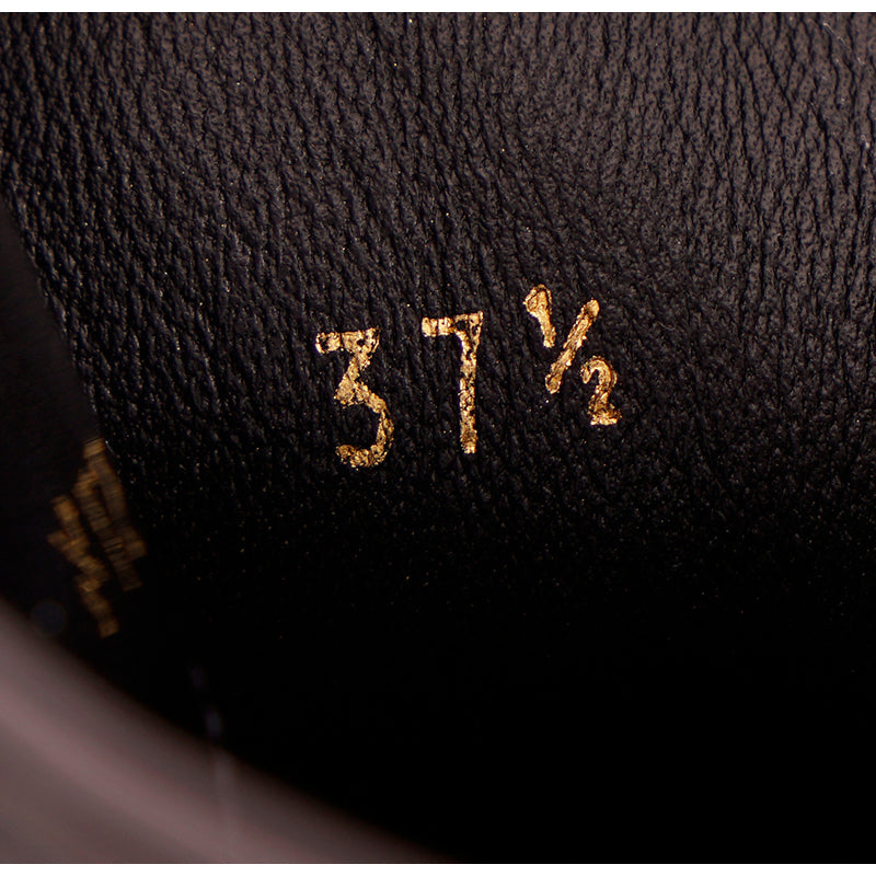 37.5 NEW $1100 MIU MIU Black Fx Patent LOGO HEEL Pull On RETRO LOGO RAIN BOOTS