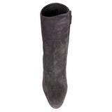 39 NEW $975 PRADA Slate Gray Leather Fall & Winter Chunky Heel Platform ANKLE BOOTS