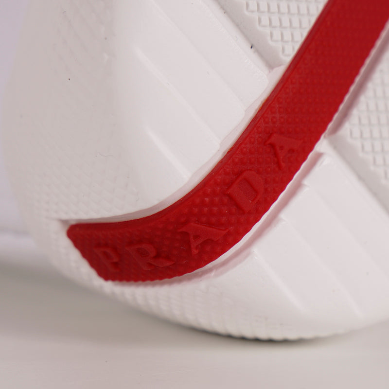 39.5 NEW $825 PRADA Woman's White TECH FABRIC Sporty SOCK KNIT TRAINERS SNEAKERS
