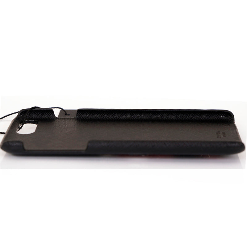 NEW $290 PRADA Black SAFFIANO LEATHER iPhone 6+ PINK ROBOT Stars PHONE CASE NWT