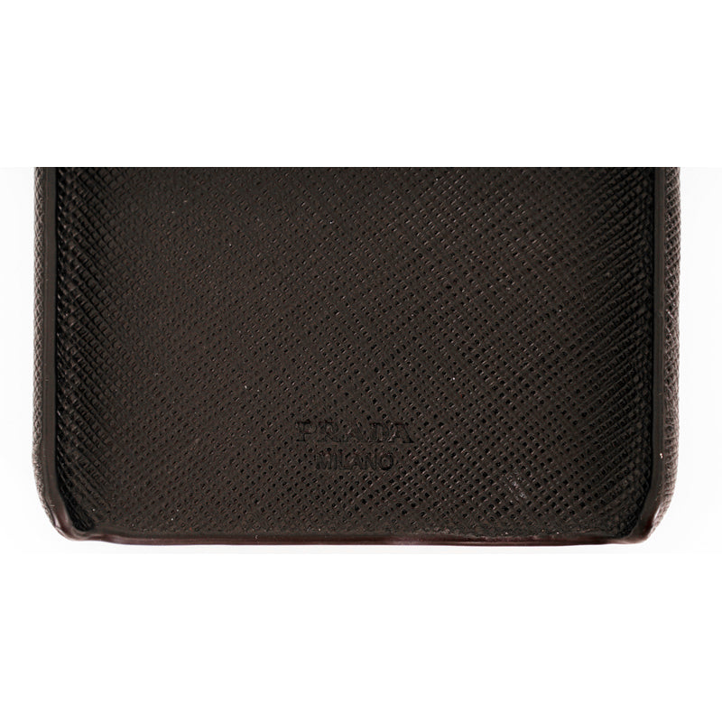 NEW $290 PRADA Black SAFFIANO LEATHER iPhone 6+ PINK ROBOT Stars PHONE CASE NWT