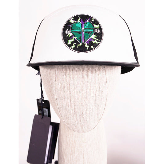 XL NEW $570 PRADA FRANKENSTEIN SAFFIANO LEATHER PATCH Black Nylon BASEBALL CAP HAT