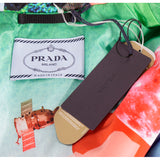 sz S NEW $2,410 PRADA Woman's GRAPHIC PRINT Nylon PRIMALOFT Hooded PARKA JACKET