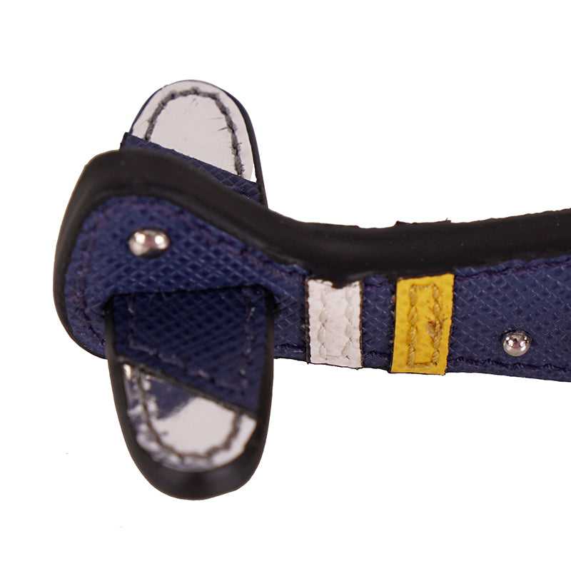 NEW $420 PRADA Blue Saffiano Leather AIRPLANE Plane BAG FOB TRICK KEYCHAIN NIB