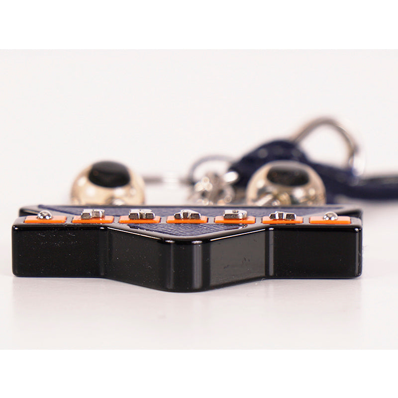NEW $495 PRADA Blue Saffiano ROBOT GOOGLY EYE Resin Key Chain Trick BAG CHARM NIB