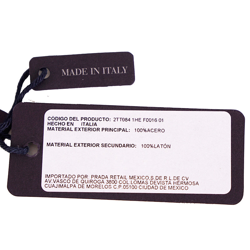 NEW $495 PRADA Blue Saffiano ROBOT GOOGLY EYE Resin Key Chain Trick BAG CHARM NIB