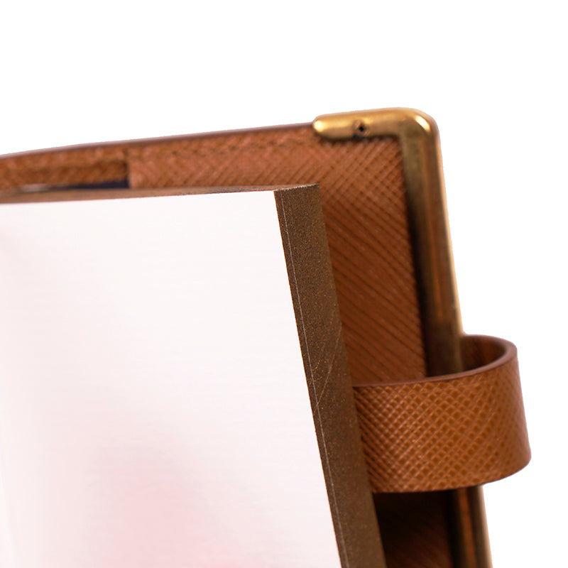 NEW $725 PRADA Tan Saffiano Leather CAHIER NOTEBOOK JOURNAL Keyring Trick CHARM