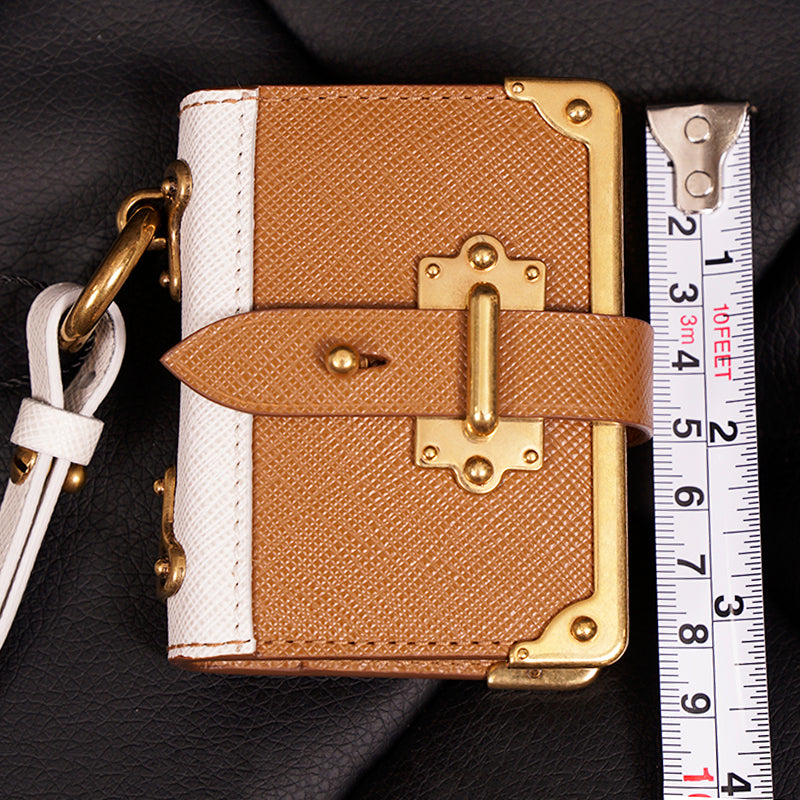 NEW $725 PRADA Tan Saffiano Leather CAHIER NOTEBOOK JOURNAL Keyring Trick CHARM
