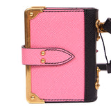 NEW $490 PRADA Pink Saffiano Leather CAHIER NOTEBOOK JOURNAL Keyring Trick CHARM
