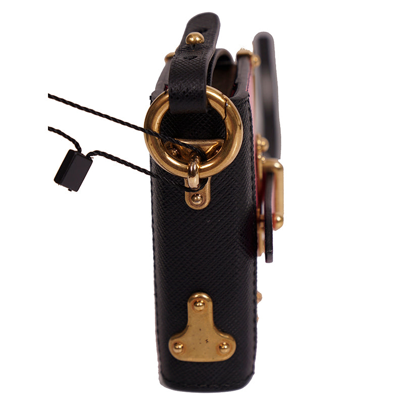NEW $725 PRADA Pink Saffiano Leather CAHIER NOTEBOOK JOURNAL Keyring Trick CHARM