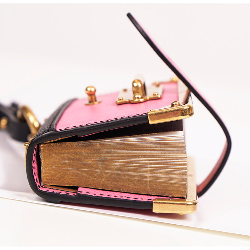 NEW $725 PRADA Pink Saffiano Leather CAHIER NOTEBOOK JOURNAL Keyring Trick CHARM