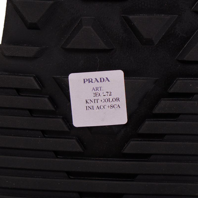 UK 10.5 US 11.5 NEW $760 PRADA Blue Red White Mln 70 KNIT LOGO TRAINERS SNEAKERS