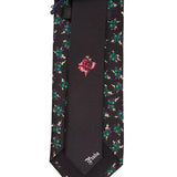 NEW $395 PRADA Frankenstein Collection Black Silk 7cm Heart Lightning Bolt Print Tie