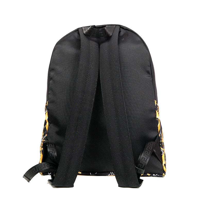 NEW $1,150 VERSACE Black GOLD BAROCCC MEDUSA Signature Print VIRTUS V BACKPACK
