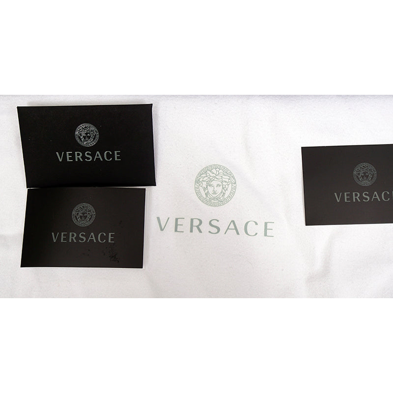 NEW $1,250 VERSACE Blue Nylon GOLD MEDUSA LOGO MEDALLION Leather Straps TOTE BAG