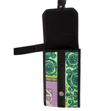 NEW $625 VERSACE Runway Black BONDAGE STRAP Barocco Mosaic MEDUSA Phone Travel Pouch BAG
