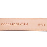 85/34 NEW $395 VERSACE Pink Leather Tresor De La Mer Runway GOLD MEDUSA BELT NWT