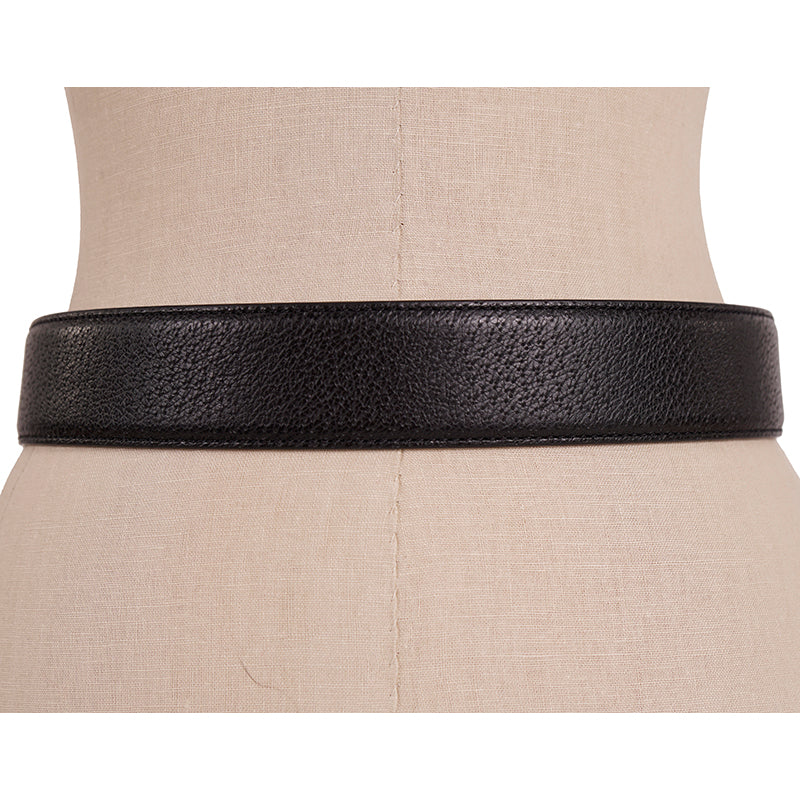 28/70 NEW $425 VERSACE Black Grainy Leather GOLD MEDUSA LOGO Classic WAIST BELT