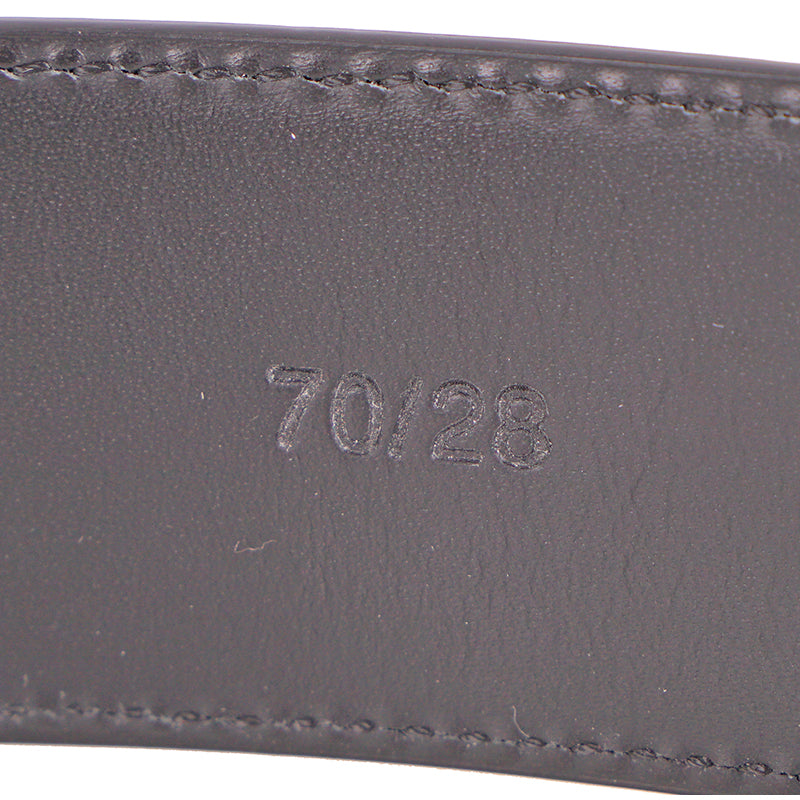 28/70 NEW $425 VERSACE Black Grainy Leather GOLD MEDUSA LOGO Classic WAIST BELT