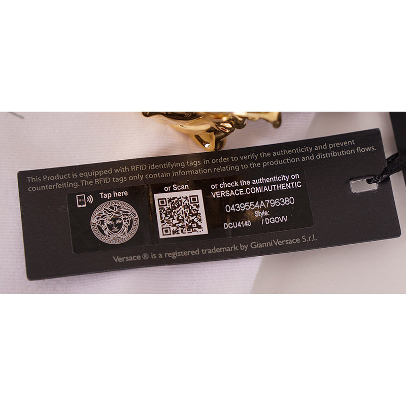 28/70 NEW $425 VERSACE Black Grainy Leather GOLD MEDUSA LOGO Classic WAIST BELT