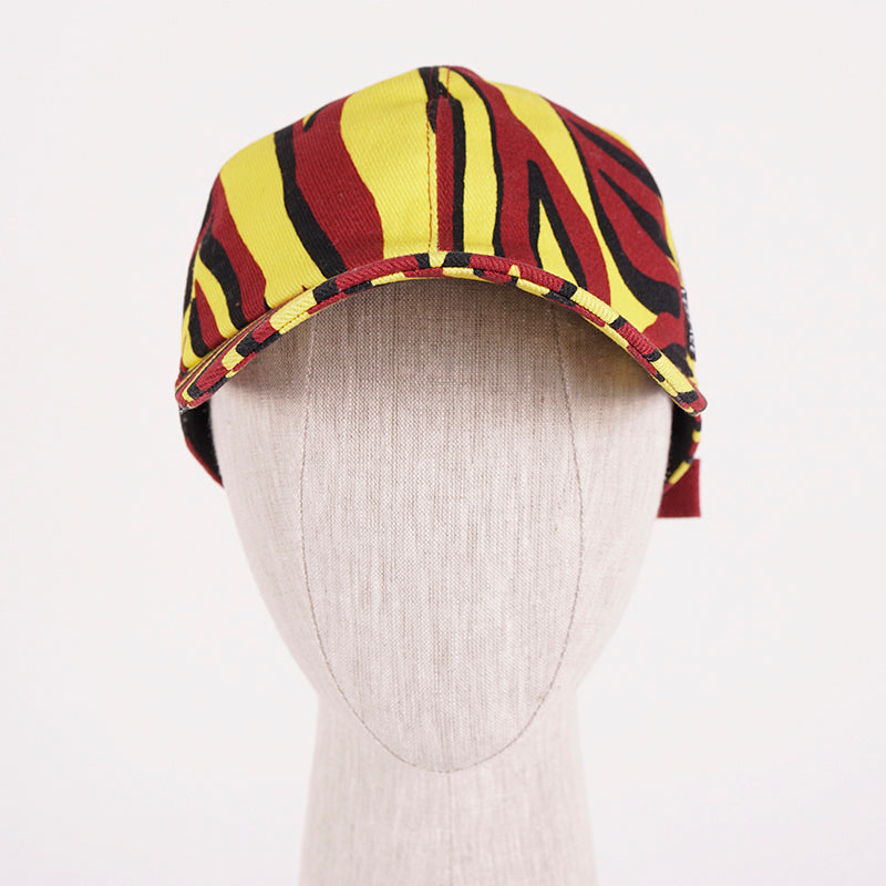 60 L NEW $425 VERSACE Mens Black Yellow Red EXOTIC ANIMAL PRINT BASEBALL CAP HAT