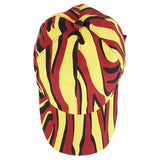 60 L NEW $425 VERSACE Mens Black Yellow Red EXOTIC ANIMAL PRINT BASEBALL CAP HAT