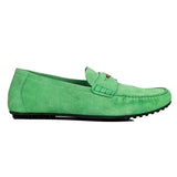 45 US 12 NEW $750 VERSACE Mens Mint MEDUSA Leather Slip On DRIVING PENNY LOAFERS