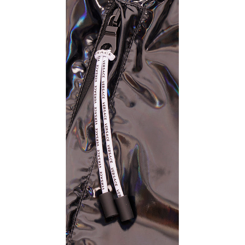 US M NEW $995 VERSACE Men's Active Performance Pro Black HOLOGRAHIC Track PANTS