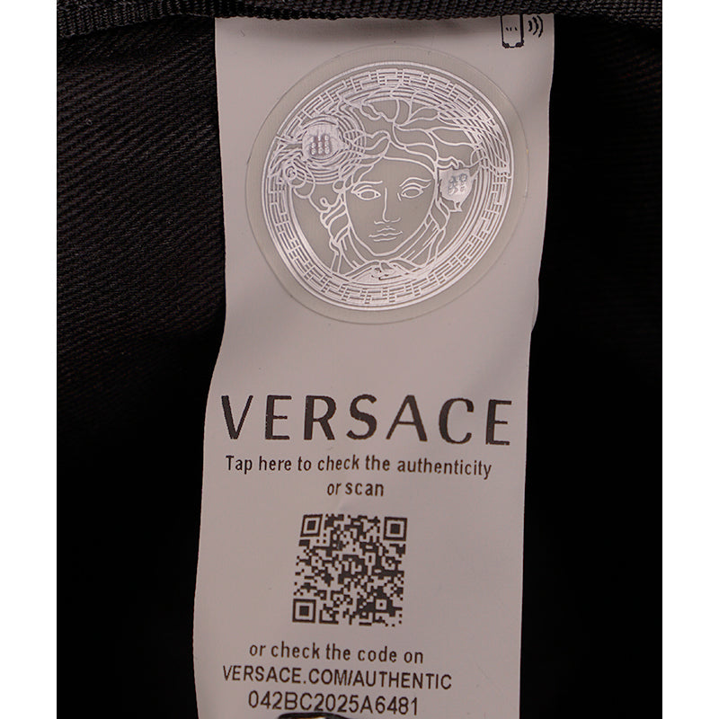 NEW $550 VERSACE Black & White Nylon MEDUSA LOGO Pouch Cosmetic/Wash Travel BAG