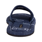 36 NEW $625 VERSACE Denim Cotton White LOGOMANIA Logo SLIDES Flat SANDALS