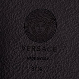 36 NEW $625 VERSACE Denim Cotton White LOGOMANIA Logo SLIDES Flat SANDALS