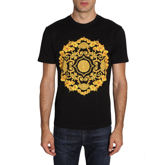 sz S NEW $650 VERSACE Mens Black BAROQUE MEDUSA Emblem GRAPHIC TSHIRT TEE SHIRT