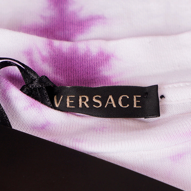 40 NEW $650 VERSACE Magenta White TIE DYE Cotton MEDUSA LOGO Sleeveless TANK TOP