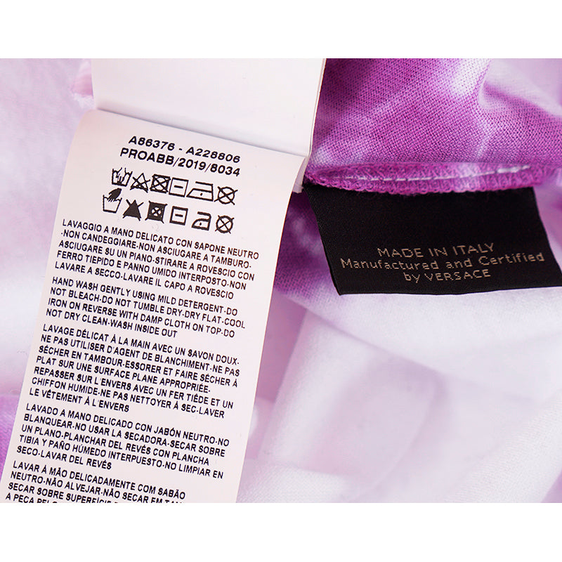 40 NEW $650 VERSACE Magenta White TIE DYE Cotton MEDUSA LOGO Sleeveless TANK TOP
