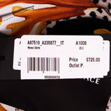 sz 42 NEW $795 VERSACE Black Wool MEDUSA SAFETY PIN LOGO Double Zip Mini SKIRT