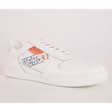 46 US 13 NEW $780 VERSACE Men's White SPLIT LOGO Low Top Tennis Shoes SNEAKERS