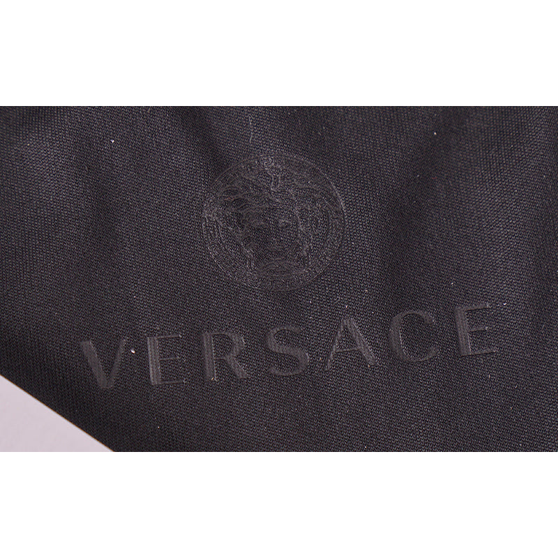 NEW $410 VERSACE Black Plastic GOLD MEDUSA LOGO MEDALLIONS Oversized SUNGLASSES