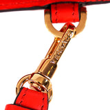 NEW $850 VERSACE Red Leather Gold Barocco V LOGO VIRTUS PHONE HOLDER WALLET NIB