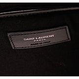 NEW $1090 SAINT LAURENT Army Khaki Green RIVINGTON Black Leather BACKPACK BAG