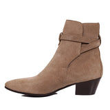 38 NEW $895 SAINT LAURENT Rustic Brown Suede Leather West Jodhpur 40 Ankle BOOTS