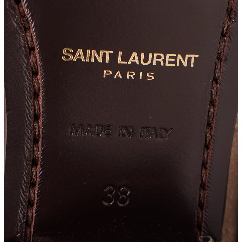 38 NEW $895 SAINT LAURENT Rustic Brown Suede Leather West Jodhpur 40 Ankle BOOTS