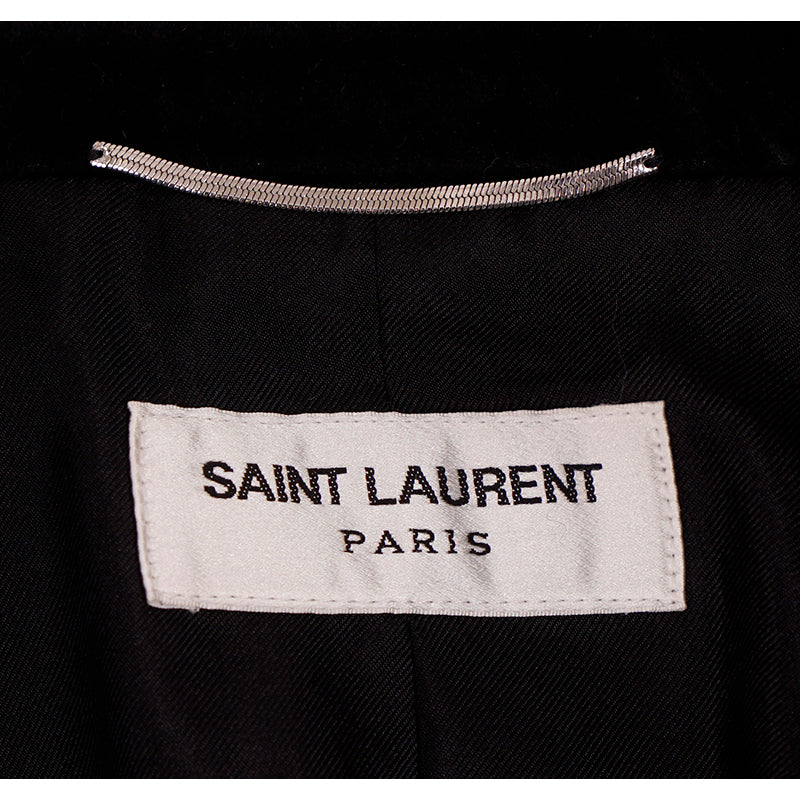 50 NEW $2350 SAINT LAURENT Men's Black Cotton Two-Button Velvet VELVETEEN JACKET