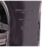 36.5 NEW $995 SAINT LAURENT Black FRINGE LEATHER Studded GLADIATOR Boho SANDALS